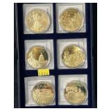 (6) Gold-Plated Collector Coins