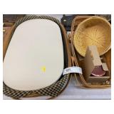 (3) Longaberger Baskets with Candle