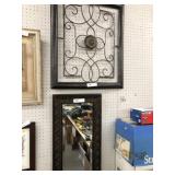 Mirror with Metal Wall Art