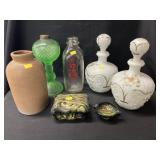 Decanter and Milk Bottles with Fluid Light Base