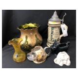 Beer Stein, Crackle Glass, Still Bank