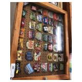 Crafted Wooden Showcase with Nascar Collectibles