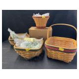 (4) Small Longaberger Baskets