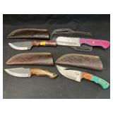 (4) Handcrafted Hunting Knives