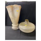 (2) Art Glass Vases