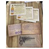 Vintage Budweiser Advertising Cards with Postcards