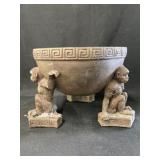 Pottery Monkey Footed Planter