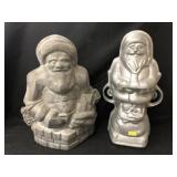 (2) Cast Aluminum Santa Form Molds