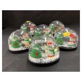 (6) Contemporary Snow Globes