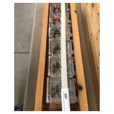 Crafted Wooden Showcase with Nascar Collectibles