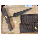 Vintage Auger with Sinker Mold