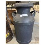 B.Shearer Black Painted Milk Can