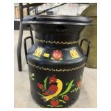 Paint Decorated Creamer Can