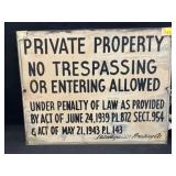 Steel PRIVATE PROPERTY Sign