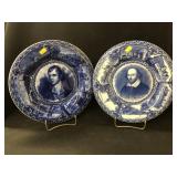 (2) Staffordshire Transferware Plates