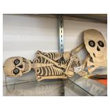 (2) Vintage Halloween Skeleton Die Cuts