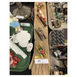 Wooden Fishing Bobbers Mounted on Board