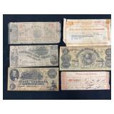 (2) Confederate Currency, Union Canal Lottery,
