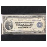 1914 $1 New York F.R Large Note