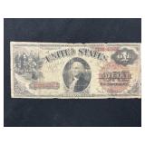 1863 $1 Large Note