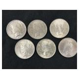 (6) Peace Dollars
