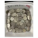 $20 In 90% Dimes