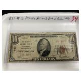1929 $10 Atlantic National Bank of Boston Note