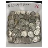 $20 In 90% Dimes