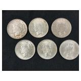 (6) Peace Dollars