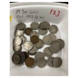 39 Type Coins Incl. 1813 Lg Cent