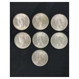 (7) Peace Dollars