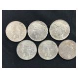 (6) Peace Dollars