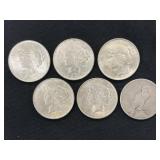(6) Peace Dollars