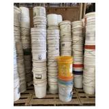 Skid of Plastic 5 Gallon Buckets