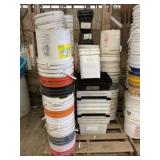 Skid of Plastic 5 Gallon Buckets