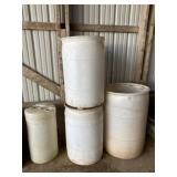 (4) Poly Barrels