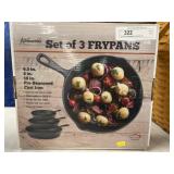 (3) Piece Kitchenworks Frying Pan Set