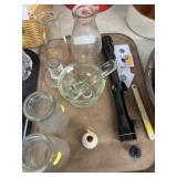 Produce Knife, Rifle Scope, Milk Bottles