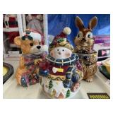 (3) Ceramic Cookie Jars