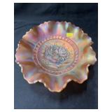 Dugan Windflower Pattern Carnival Glass Bowl