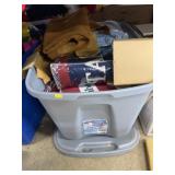 (2) Patriotic Lap Blankets, Storage Tote/Lid