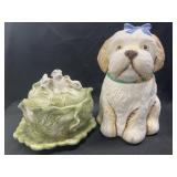 (2) Ceramic Canisters