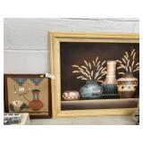 Sand Art with Oil On Canvas