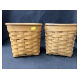 (2) Longaberger Tissue Baskets