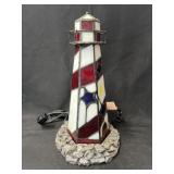 Slag Glass Lighthouse Accent Light