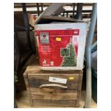5 Ft. Christmas Tree with Wooden Storage Box