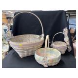 (3) Longaberger Easter Baskets