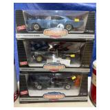 (3) 1:18 Scale Diecast Toy Vehicles