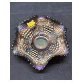 Northwood Grape and Cable Carnival Glass Bowl