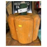 Carved Wood Pumpkin